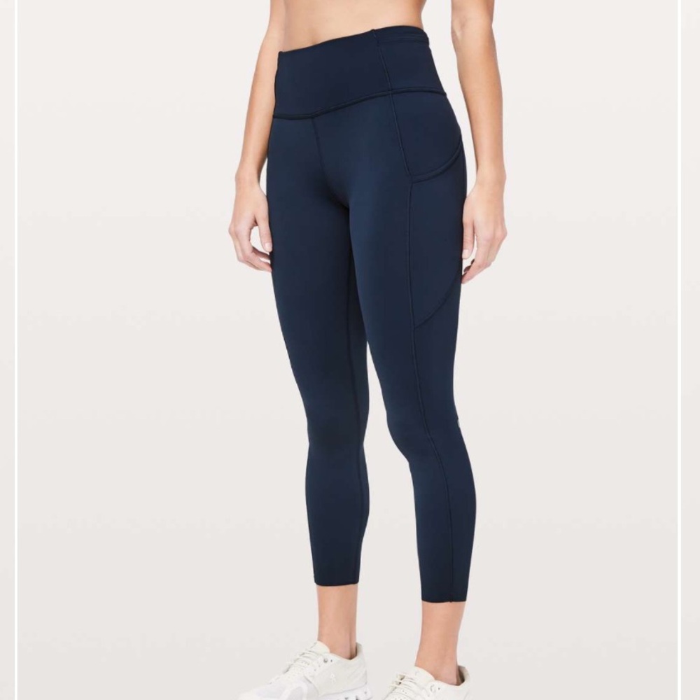 Lululemon Fast & Free 7/8 Tight II *Non-Reflective Nulux 25" True Navy